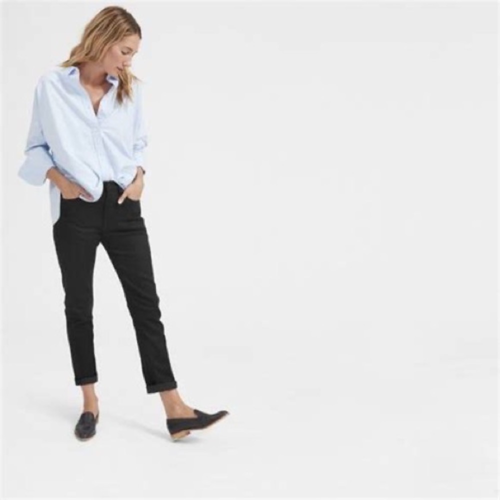 Everlane black boyfriend jeans